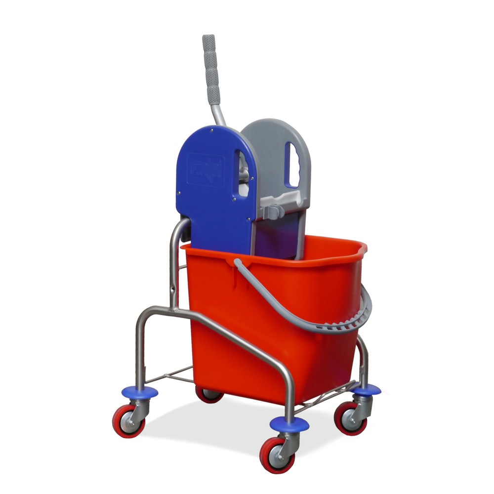 Product afbeelding: Schoonmaakwagen met één emmer Roestvrij staal I, 1x 25 liter, moppers