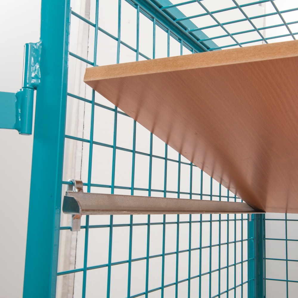 Produktabbildung Nr. 7: Schrankwagen Ameise®, Gitterwände, türkisblau, HxBxT 1.800 x 1.315 x 910 mm
