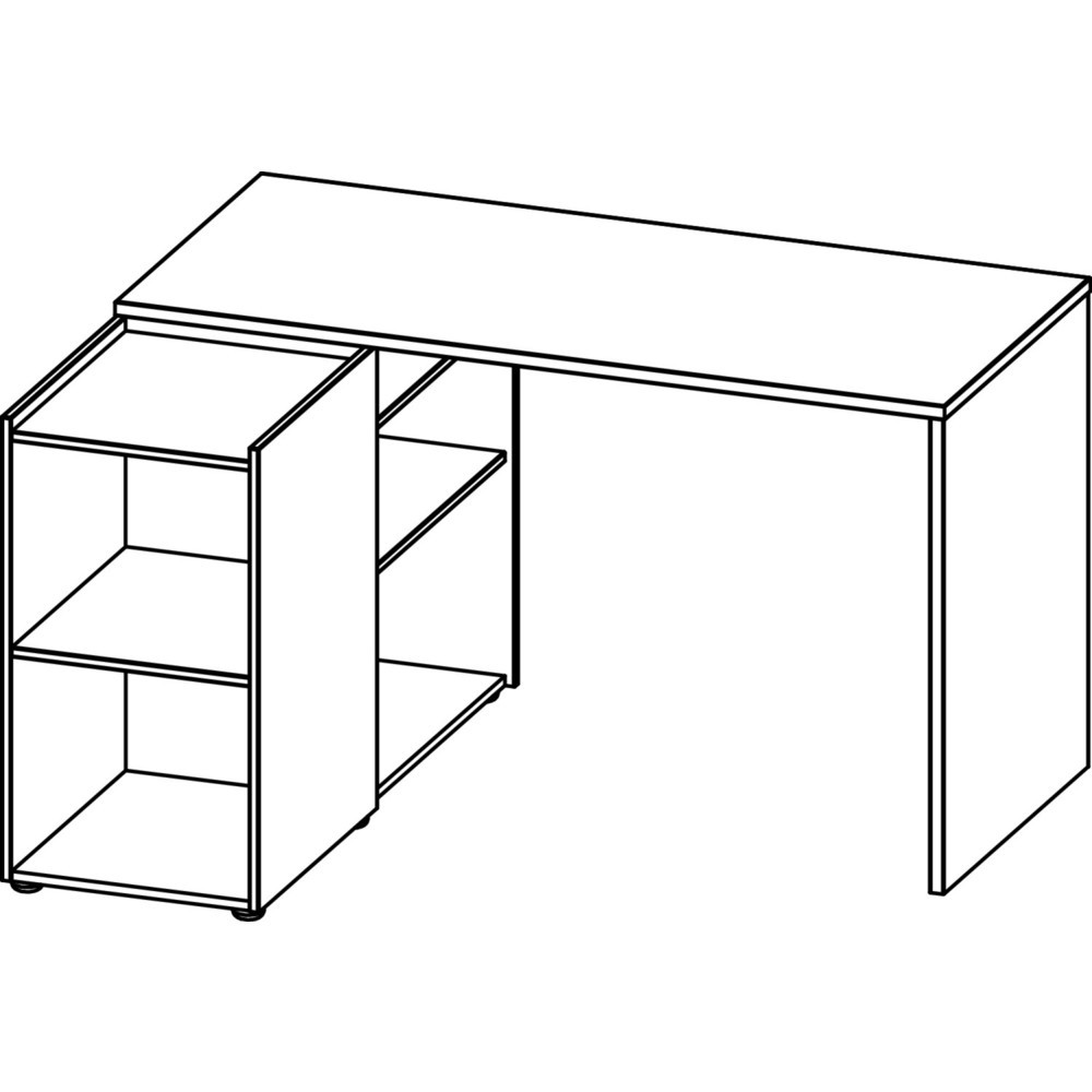 Produktabbildung Nr. 10: Winkelschreibtisch AUSTIN, 1.290 x 1.070 mm, Graphit/Navarra-Eiche-Nb.