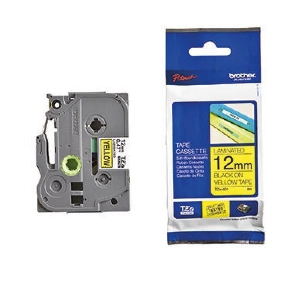 Produktabbildung: P-touch Schriftbandkassette TZE631 12mmx8m laminiert sw auf ge