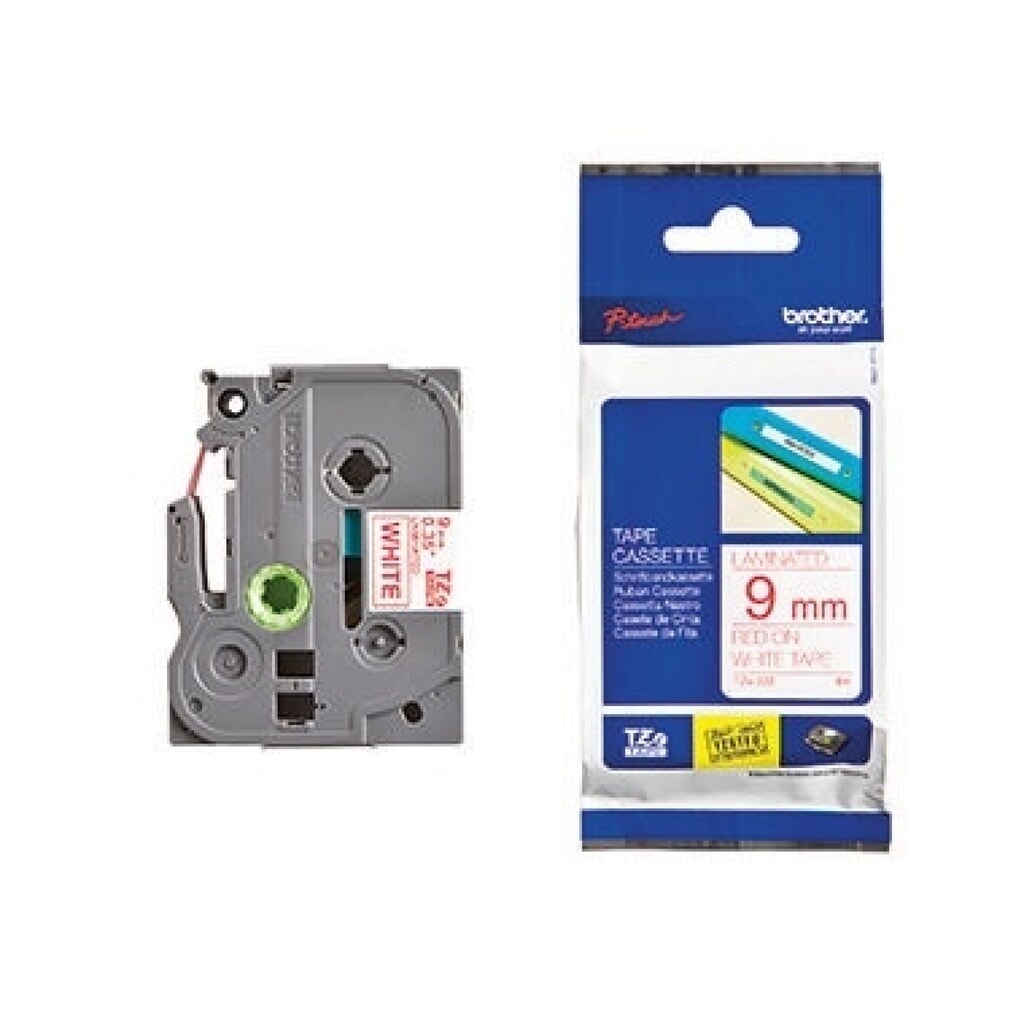 P-touch Schriftbandkassette TZE222 9mmx8m laminiert rt auf ws Produktabbildung: P-touch Schriftbandkassette TZE222 9mmx8m laminiert rt auf ws