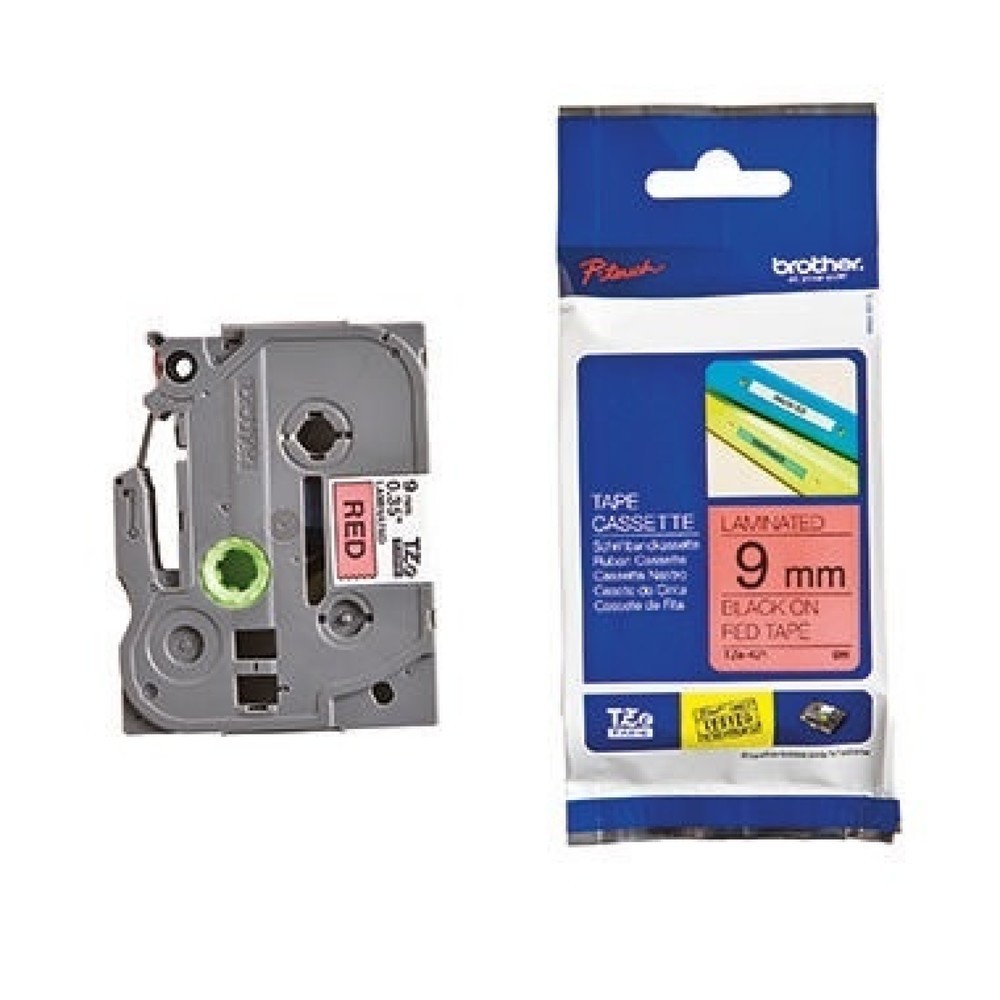 Produktabbildung: P-touch Schriftbandkassette TZE421 9mmx8m laminiert sw auf rt