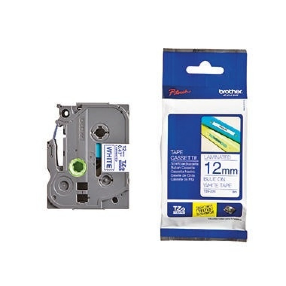 Produktabbildung: P-touch Schriftbandkassette TZE233 12mmx8m laminiert bl auf ws
