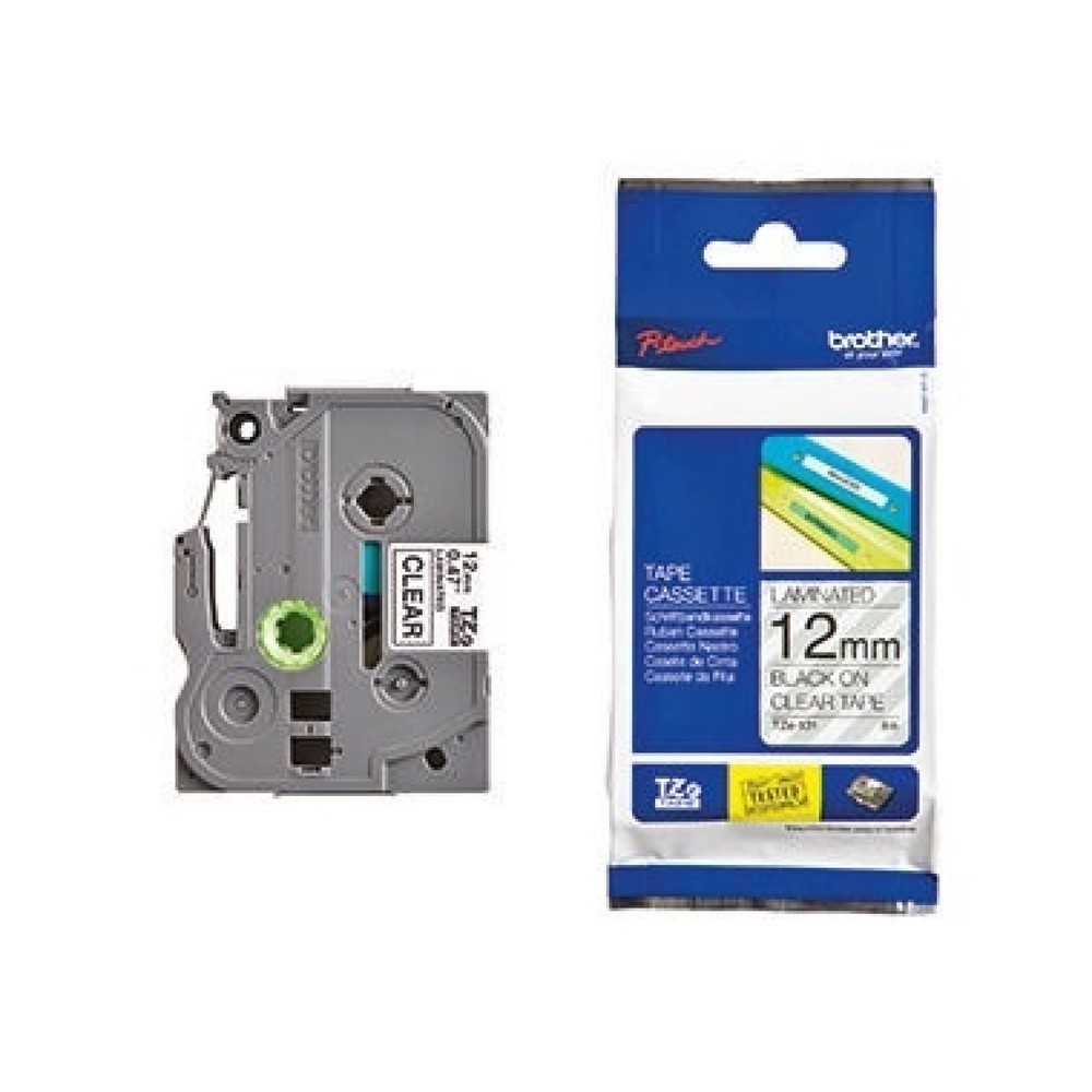 Produktabbildung: P-touch Schriftbandkassette TZE131 12mmx8m laminiert sw auf fl