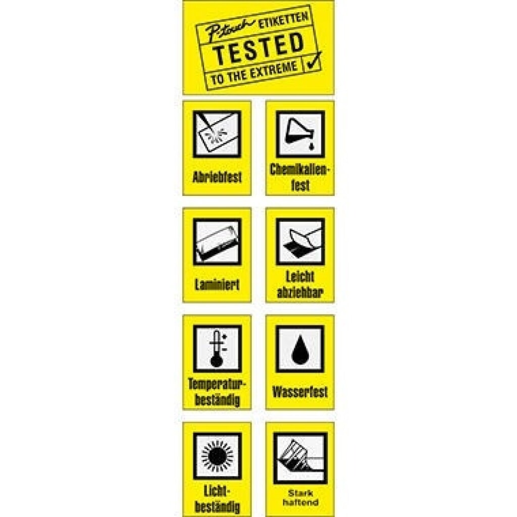 Produktabbildung Nr. 7: P-touch Schriftbandkassette TZE435 12mmx8m laminiert ws auf rt
