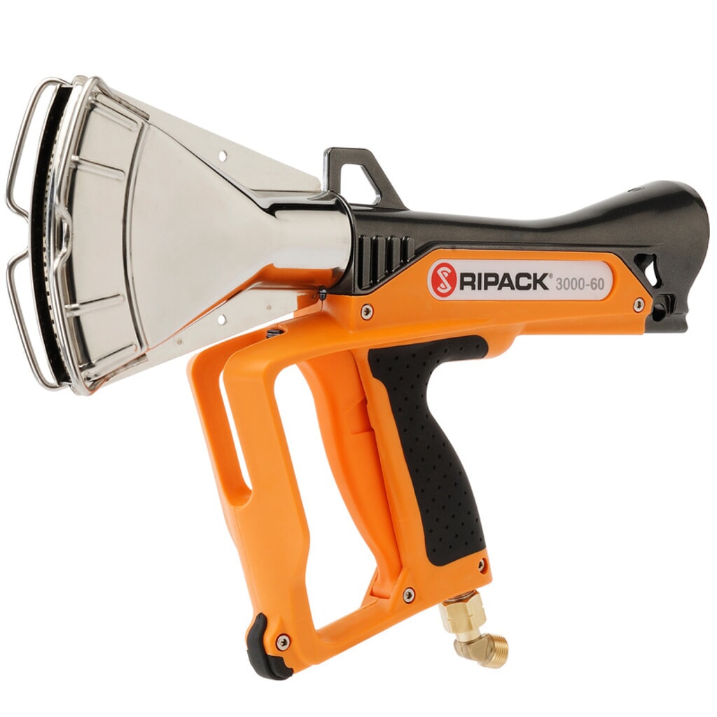 RIPACK® Schrumpfpistole 3000 für PE-Schrumpffolien, im Koffer mit Securipack Druckregler Produktabbildung: RIPACK® Schrumpfpistole 3000 für PE-Schrumpffolien, im Koffer mit Securipack Druckregler
