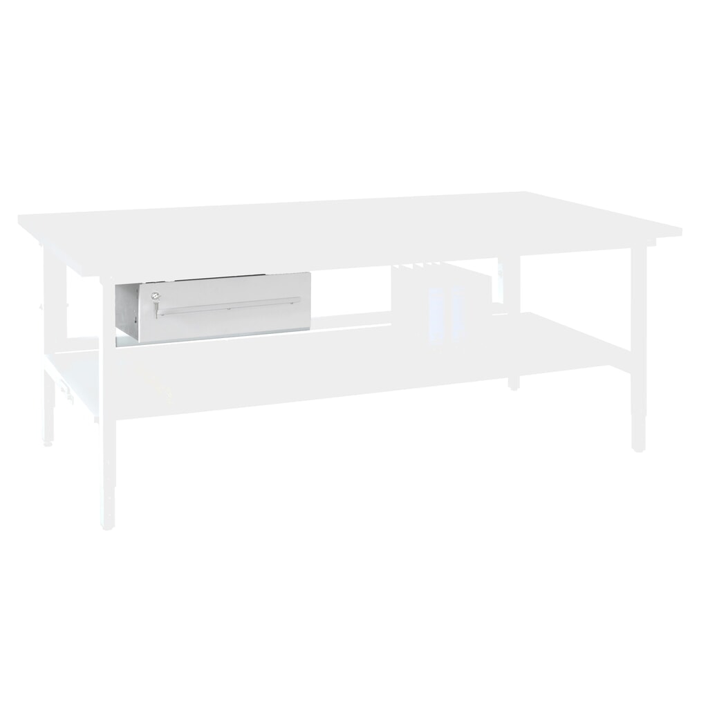 Produktabbildung: Schublade, abschließbar, für DAHMEN Packtische Classic und Multiplex, HxBxT 160 x 490 x 450 mm, lichtgrau