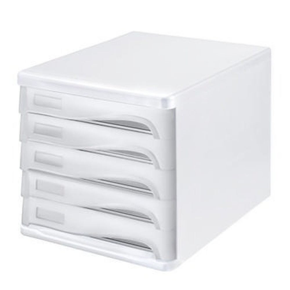 Produktabbildung: helit Schubladenbox economy H6129482 DIN A4-C4 l.gr/gr