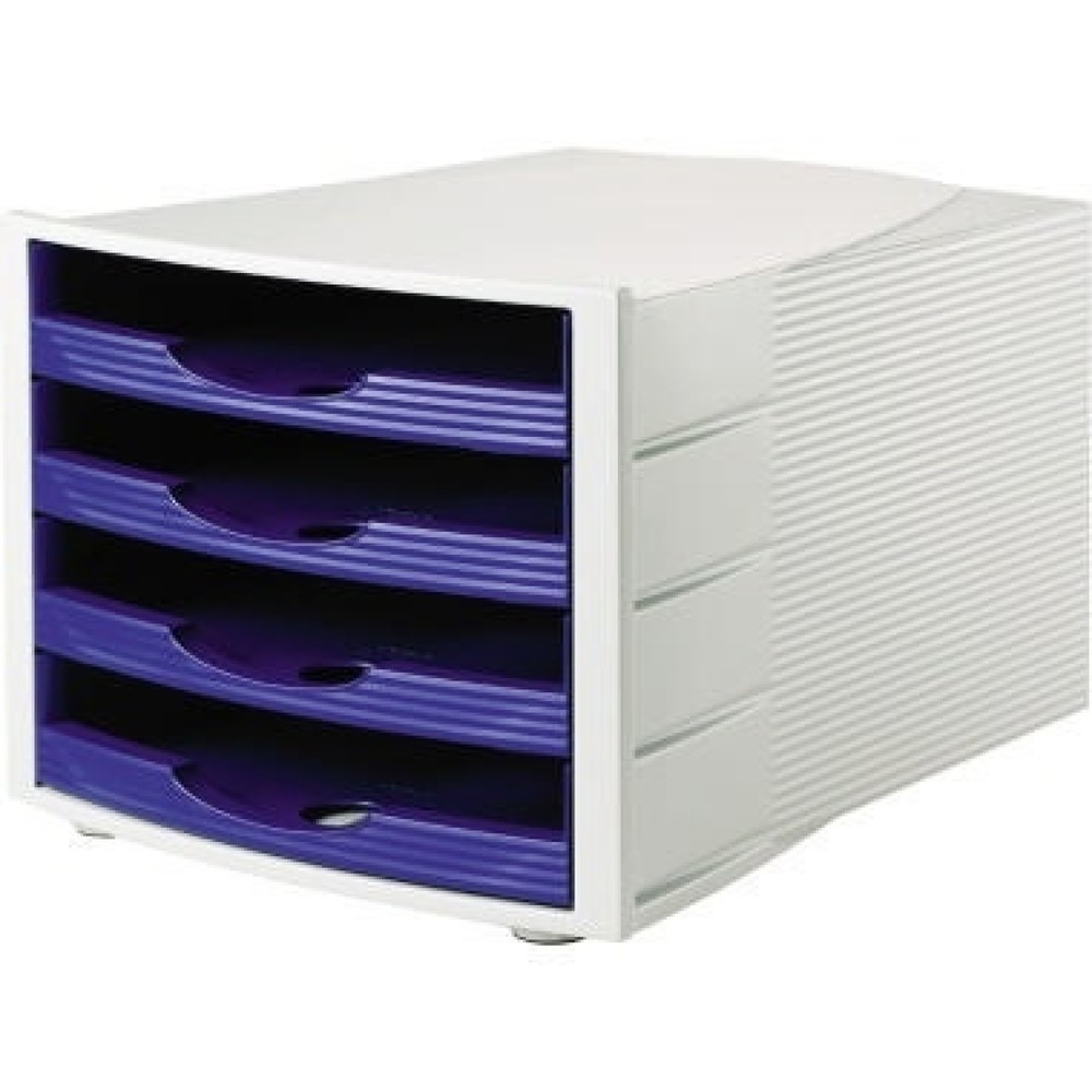 Produktabbildung: Soennecken Schubladenbox 1550 4offene Schübe blau