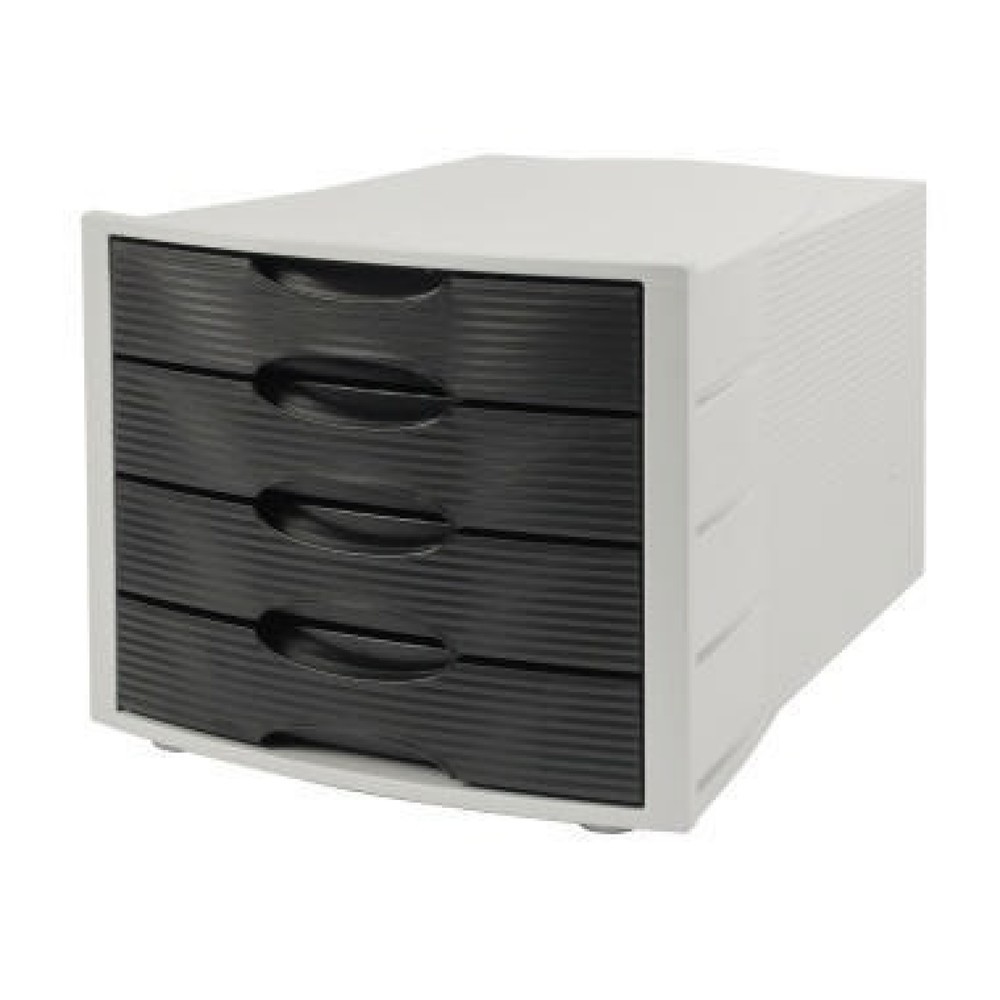 Produktabbildung: Soennecken Schubladenbox 1555 4geschlossene Schübe schwarz