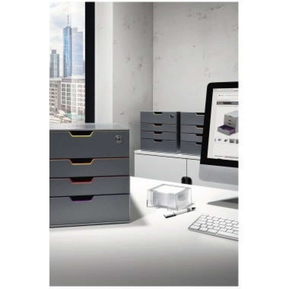 Produktabbildung Nr. 3: DURABLE Schubladenbox VARICOLOR Safe 760627 Schloss 4Fächer gr/fb