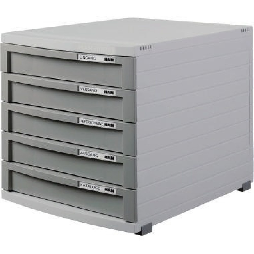 Produktabbildung: HAN Schubladenbox CONTUR 1505-19 DIN B4 5Schubfächer dunkelgrau