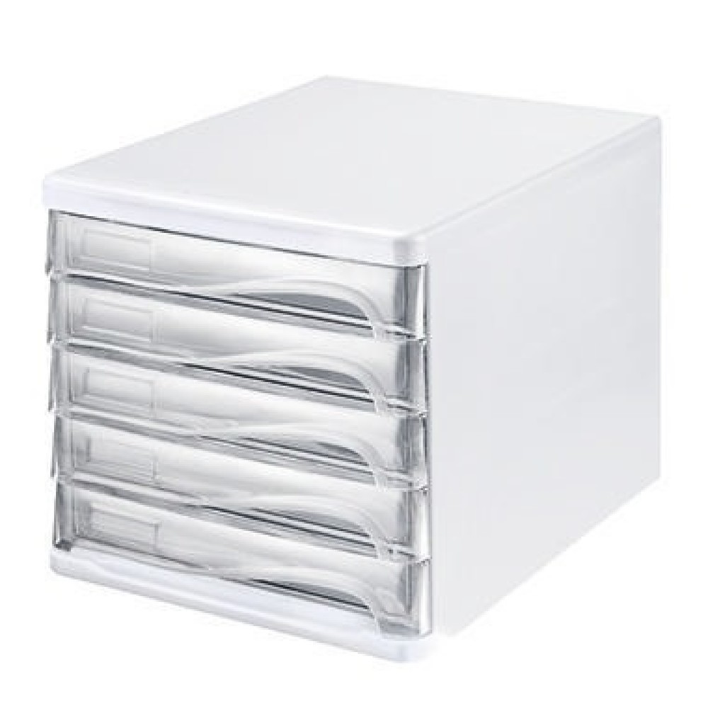 Produktabbildung: helit Schubladenbox economy H6129402 DIN A4-C4 l.gr/gk