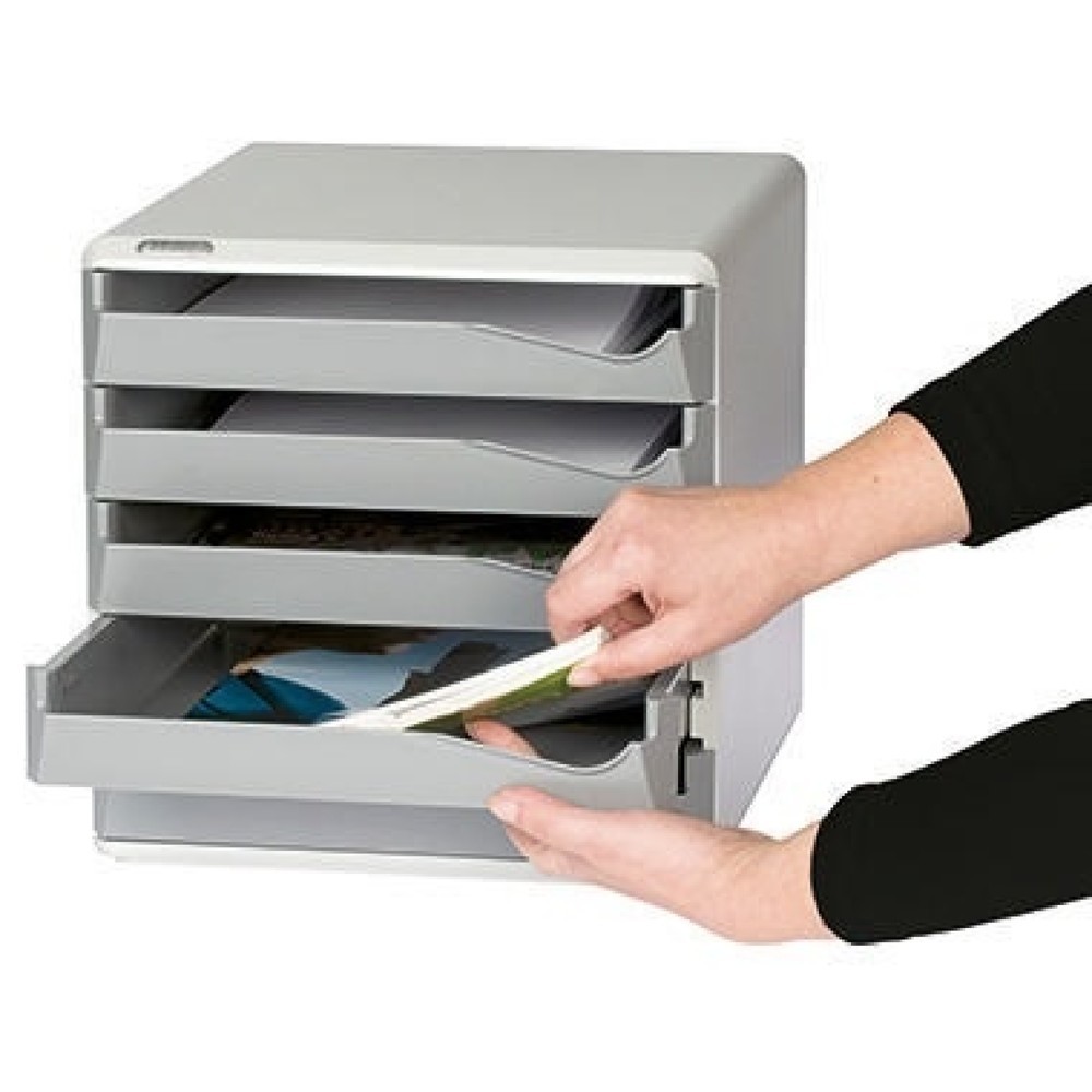 Produktabbildung Nr. 3: Leitz Schubladenbox 52800095 DIN A4 5Schubfächer lichtgr/sw
