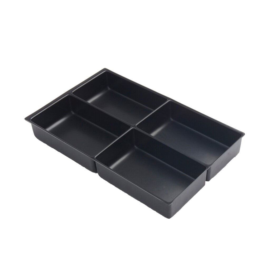 BISLEY Schubladeneinsatz, 4 Fächer, für Frontenhöhe 51-102 mm Produktabbildung: BISLEY Schubladeneinsatz, 4 Fächer, für Frontenhöhe 51-102 mm