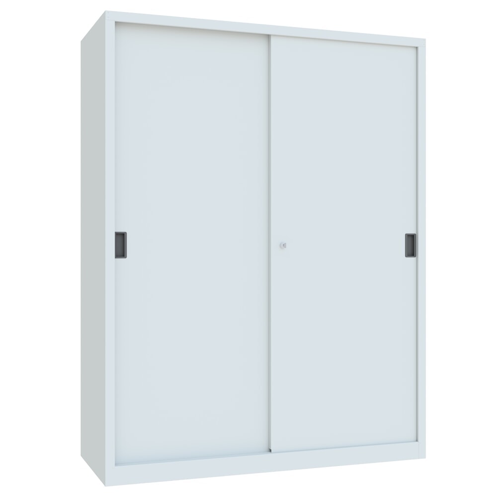 Productafbeelding nr. 2: Schuifdeurenkast PAVOY met 8 legborden + scheidingswand, hxbxd 1.950 x 1.500 x 600 mm, lichtgrijs, lichtgrijs