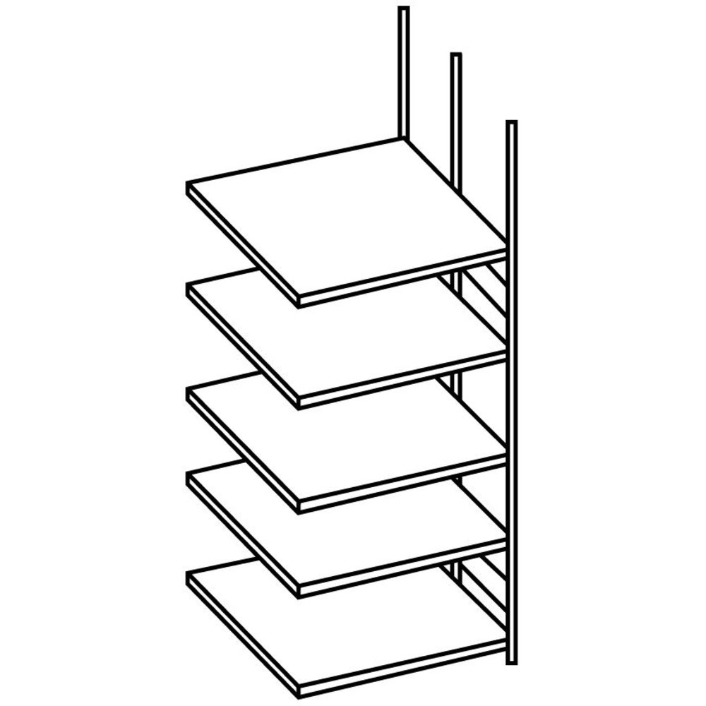 Produktabbildung Nr. 2: SCHULTE Aktenregal AF, doppelseitig, mit Mittelanschlägen, FL 150 kg, HxBxT 2.500 x 1.000 x 600 mm
