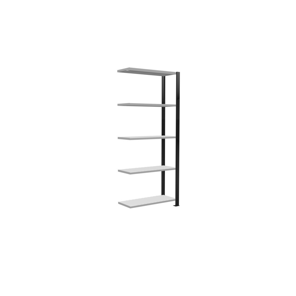 Produktabbildung Nr. 2: SCHULTE Aktenregal AF, einseitig, ohne Endanschläge, FL 85 kg, schwarz, HxBxT 1.800 x 750 x 300 mm