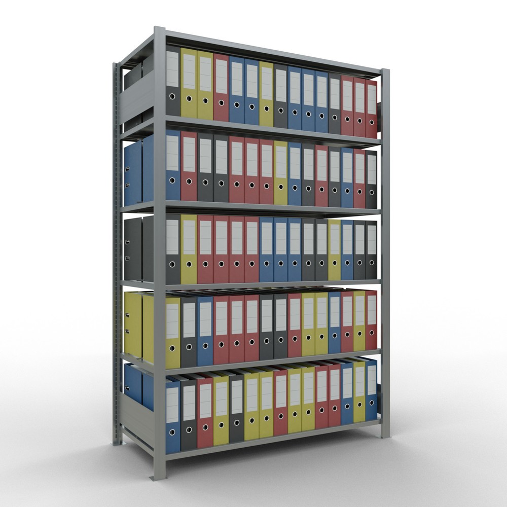 Produktabbildung Nr. 2: SCHULTE Aktenregal GF, doppelseitig, mit Mittelanschlägen, FL 150 kg, HxBxT 2.000 x 1.300 x 600 mm