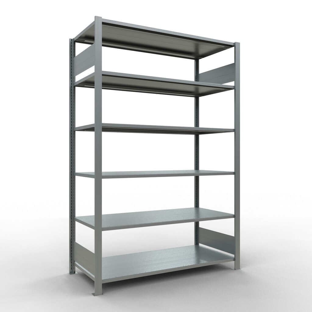 Produktabbildung: SCHULTE Aktenregal GF, doppelseitig, ohne Mittelanschläge, FL 150 kg, HxBxT 2.000 x 1.300 x 600 mm