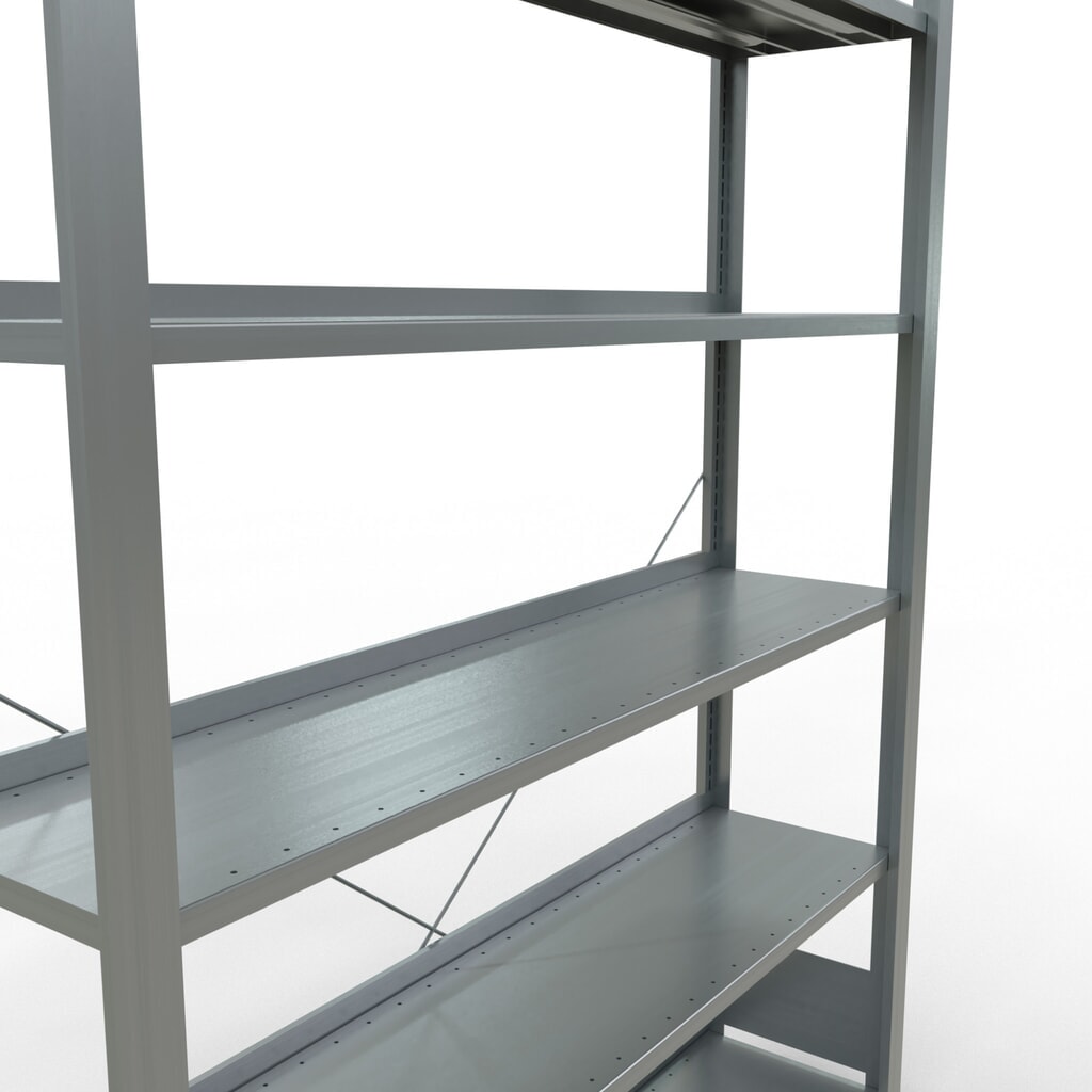 SCHULTE Aktenregal GF, einseitig, mit Endanschlägen, FL 85 kg, HxBxT 2.000 x 1.300 x 300 mm Produktabbildung Nr. 4: SCHULTE Aktenregal GF, einseitig, mit Endanschlägen, FL 85 kg, HxBxT 2.000 x 1.300 x 300 mm
