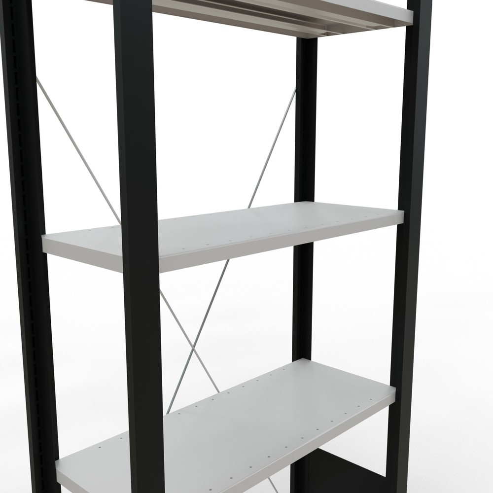 Produktabbildung Nr. 4: SCHULTE Aktenregal GF, einseitig, ohne Endanschläge, FL 85 kg, schwarz, HxBxT 1.800 x 750 x 300 mm