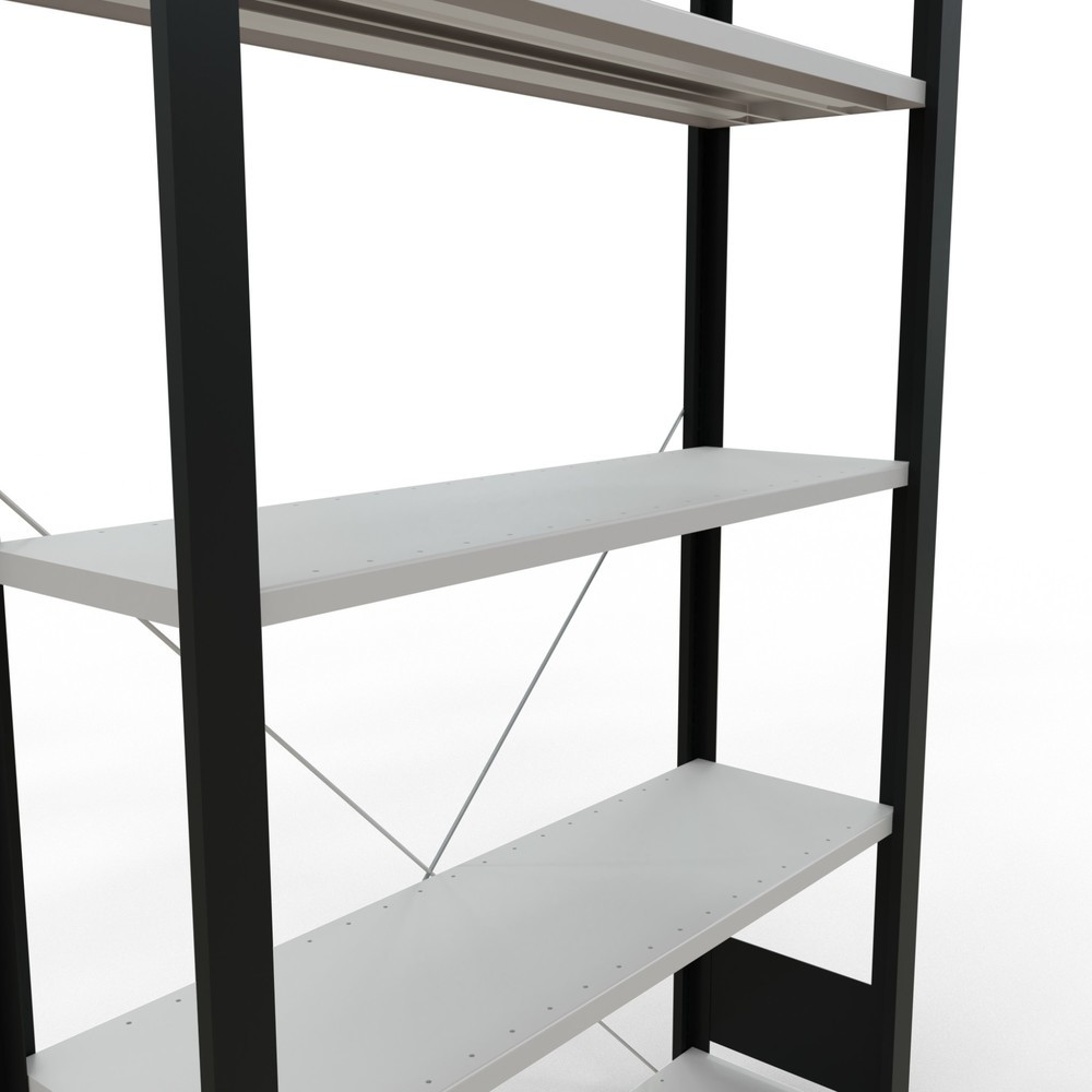 Produktabbildung Nr. 4: SCHULTE Aktenregal GF, einseitig, ohne Endanschläge, FL 85 kg, schwarz, HxBxT 1.800 x 1.000 x 300 mm