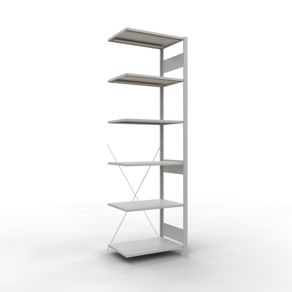 Produktabbildung: SCHULTE Fachbodenregal, AF, FL 150 kg, lichtgrau, HxBxT 2.500 x 750 x 500 mm