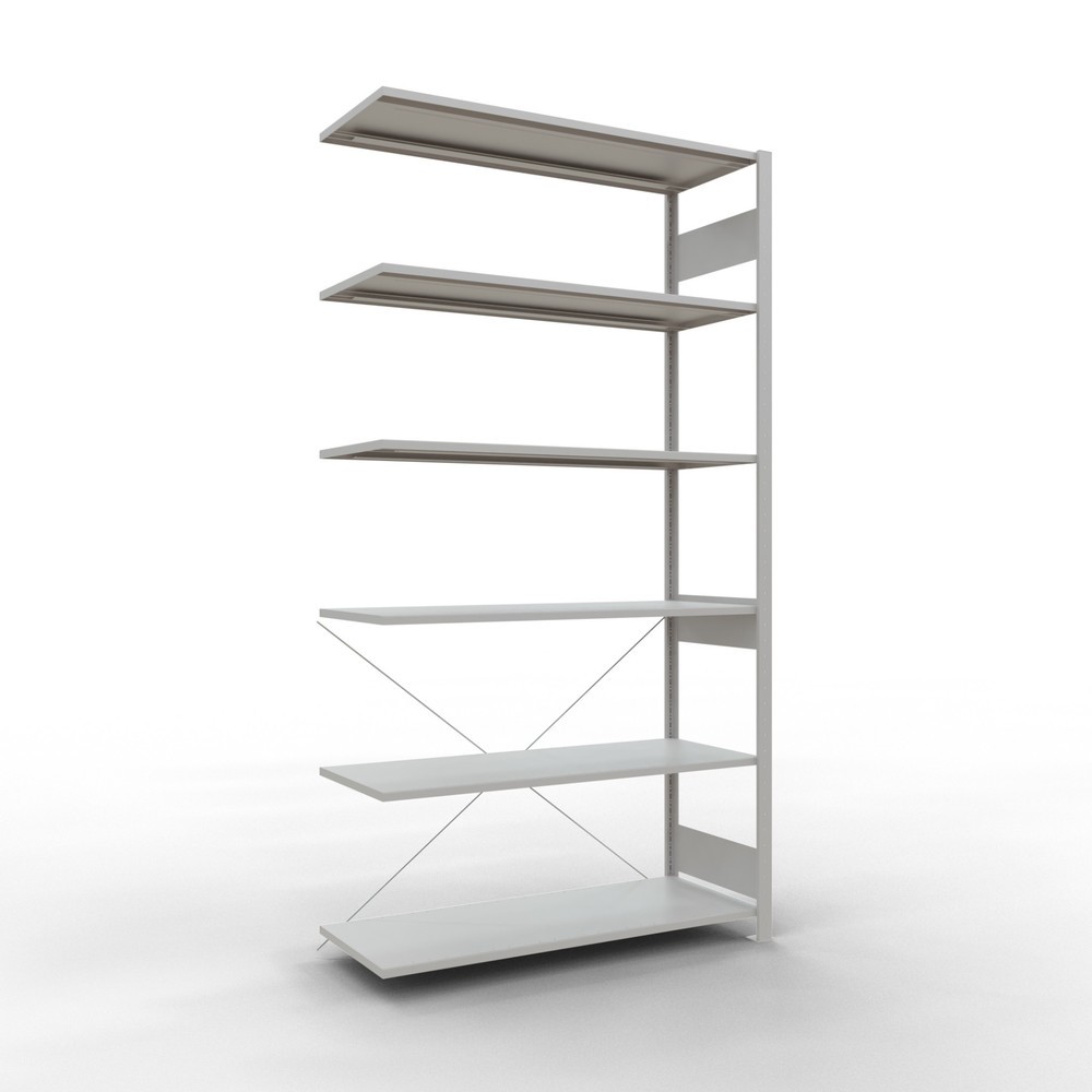 Produktabbildung: SCHULTE Fachbodenregal, AF, FL 150 kg, lichtgrau, HxBxT 2.500 x 1.300 x 500 mm