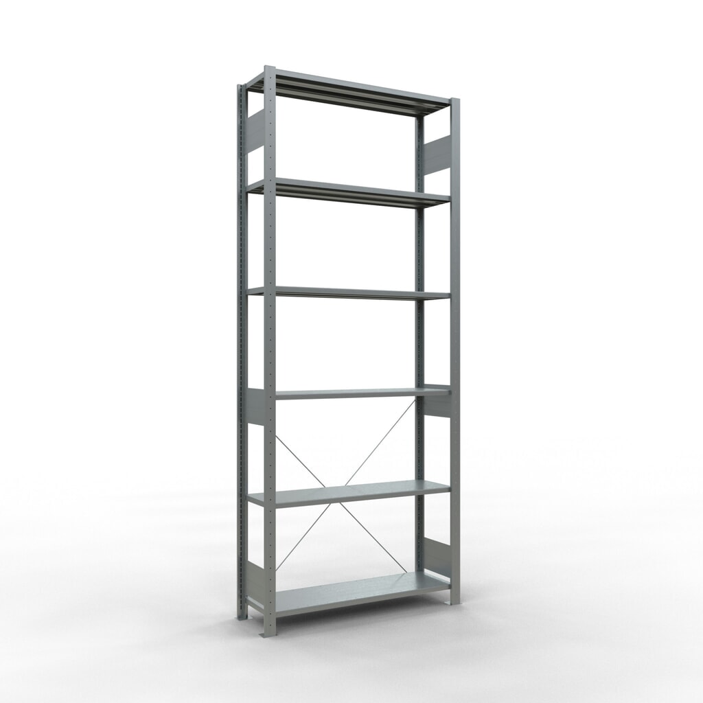 Produktabbildung: SCHULTE Fachbodenregal verzinkt, Fachlast 150 kg, HxBxT 2.500 x 1.060 x 336 mm