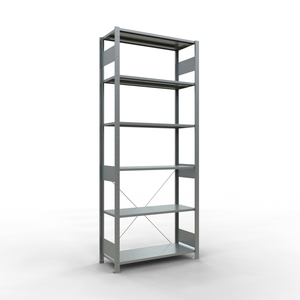 Produktabbildung: SCHULTE Fachbodenregal verzinkt, Fachlast 150 kg, HxBxT 2.500 x 1.060 x 436 mm