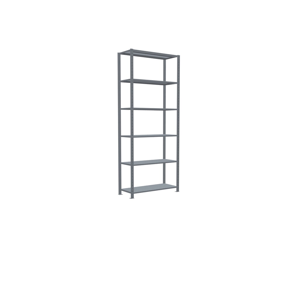 SCHULTE Fachbodenregal verzinkt, Fachlast 330 kg, HxBxT 2.500 x 1.060 x 436 mm Produktabbildung Nr. 2: SCHULTE Fachbodenregal verzinkt, Fachlast 330 kg, HxBxT 2.500 x 1.060 x 436 mm