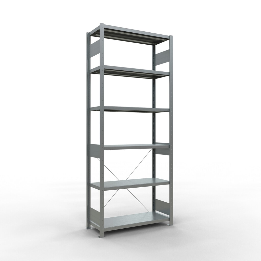 Produktabbildung: SCHULTE Fachbodenregal verzinkt, Fachlast 330 kg, HxBxT 2.500 x 1.060 x 436 mm