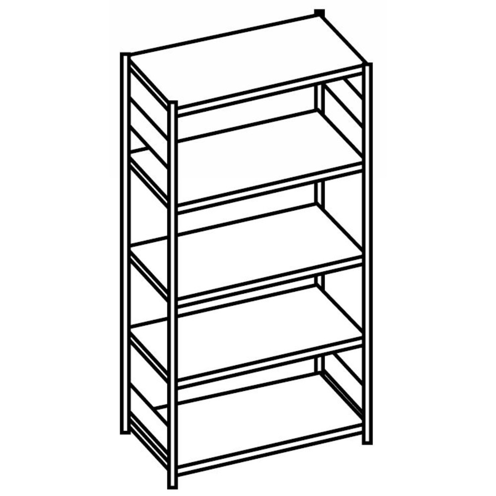 Produktabbildung Nr. 2: ManOrga Fachbodenregal verzinkt mit Stahlblechböden, Fachlast 221 kg, HxBxT 2.000 x 1.040 x 408 mm