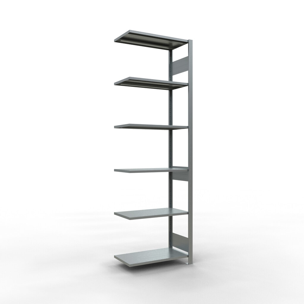 SCHULTE Fachbodenregal Steckmontage, AF, FL 150 kg, verzinkt, HxBxT 2.500 x 750 x 400 mm Produktabbildung: SCHULTE Fachbodenregal Steckmontage, AF, FL 150 kg, verzinkt, HxBxT 2.500 x 750 x 400 mm