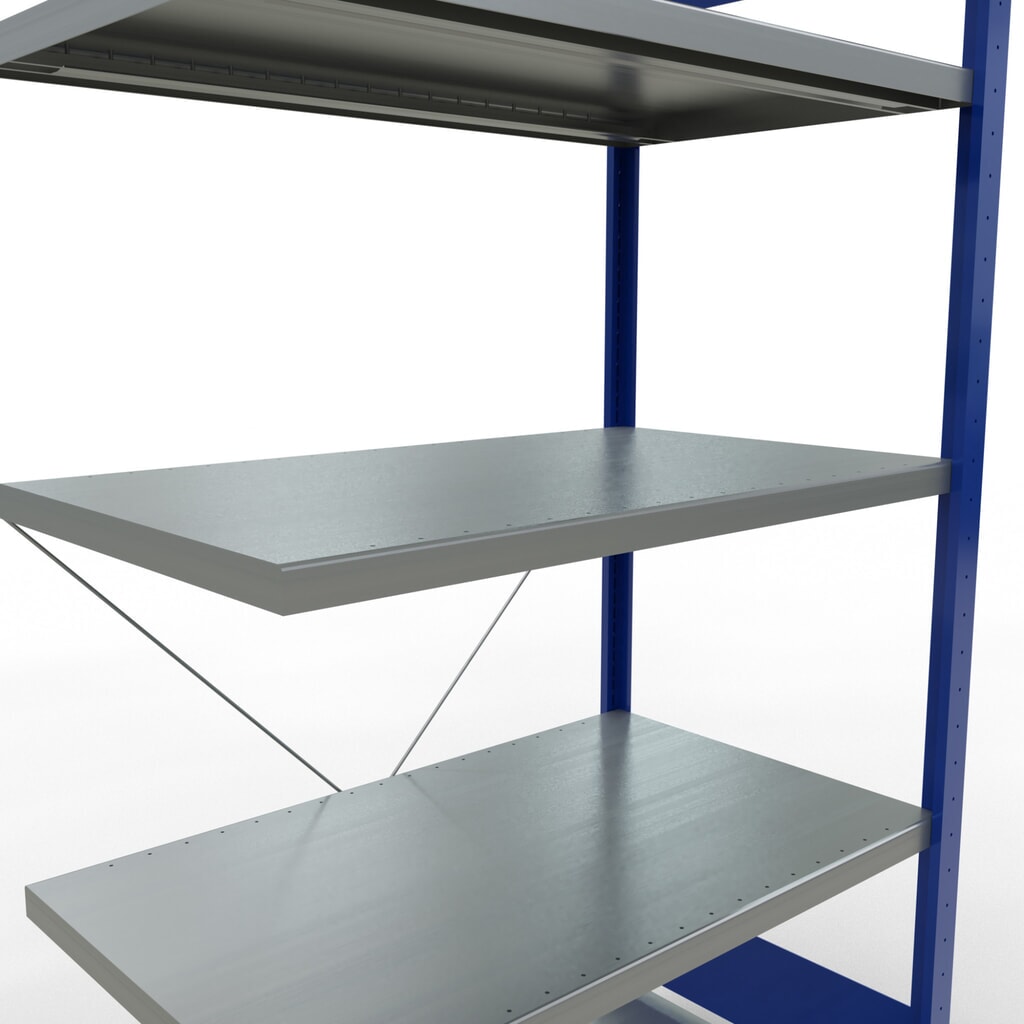 Produktabbildung Nr. 5: SCHULTE Fachbodenregal Steckmontage, AF, FL 330 kg, enzianblau/verzinkt, HxBxT 2.000 x 1.000 x 600 mm
