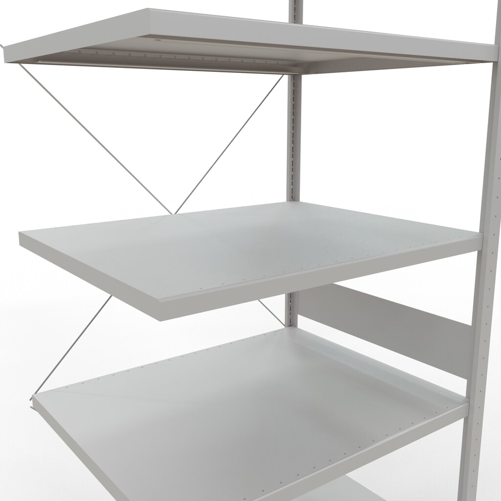 Produktabbildung Nr. 5: SCHULTE Fachbodenregal Steckmontage, AF, FL 330 kg, lichtgrau, HxBxT 3.000 x 1.000 x 800 mm