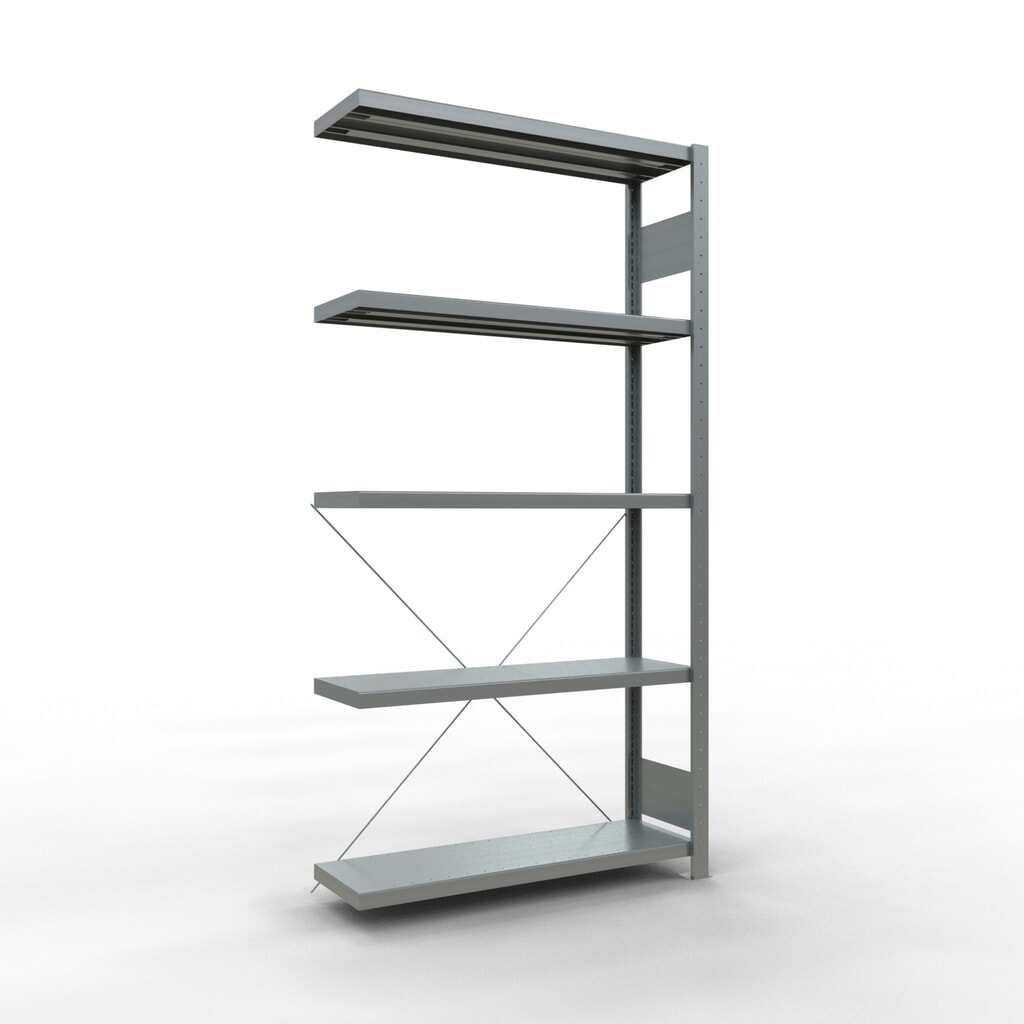 Produktabbildung: SCHULTE Fachbodenregal Steckmontage, AF, FL 330 kg, verzinkt, HxBxT 2.000 x 1.000 x 300 mm