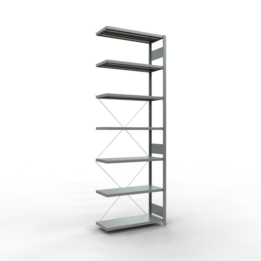 Produktabbildung: SCHULTE Fachbodenregal Steckmontage, AF, FL 330 kg, verzinkt, HxBxT 3.000 x 1.000 x 400 mm