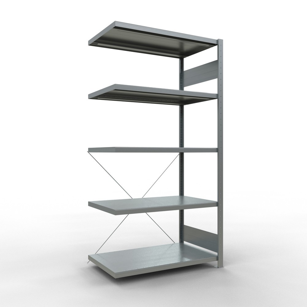 Produktabbildung Nr. 1: SCHULTE Fachbodenregal Steckmontage, AF, FL 330 kg, verzinkt, HxBxT 2.000 x 1.000 x 600 mm