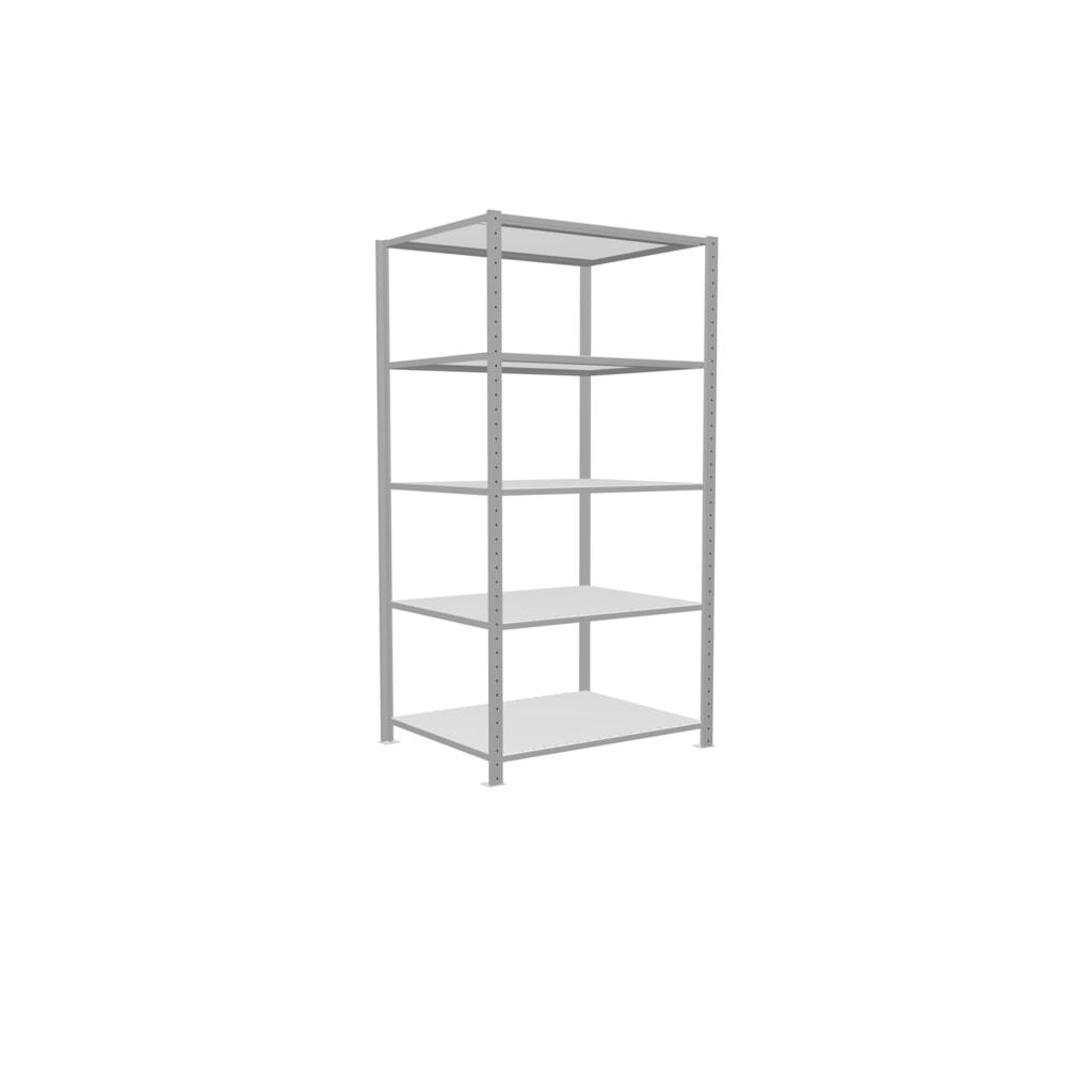 Produktabbildung Nr. 2: SCHULTE Fachbodenregal lichtgrau mit 5 Stahlblechböden, Fachlast 330 kg, HxBxT 2.000 x 1.060 x 836 mm