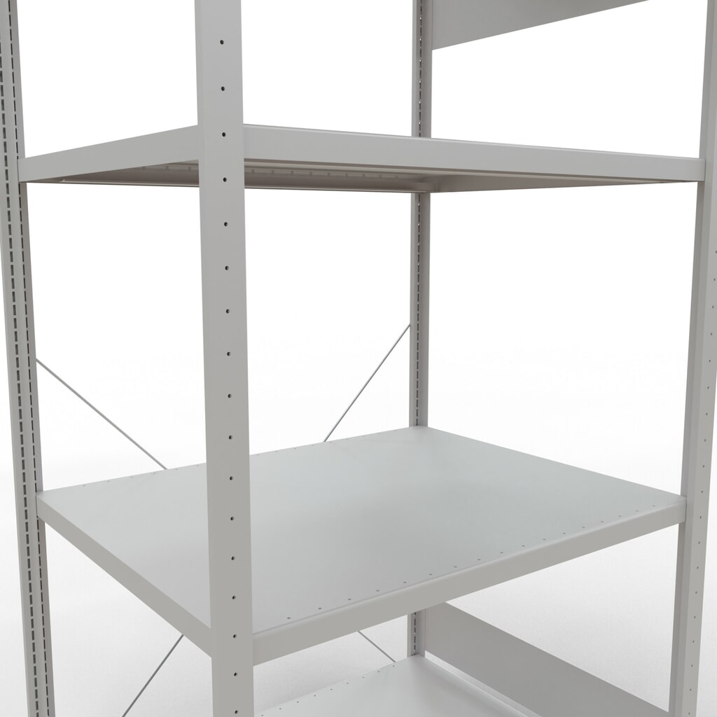 Produktabbildung Nr. 5: SCHULTE Fachbodenregal lichtgrau mit 5 Stahlblechböden, Fachlast 330 kg, HxBxT 2.000 x 1.060 x 836 mm