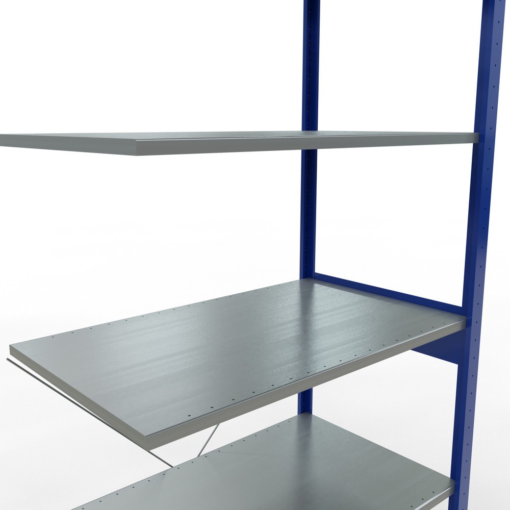 Produktabbildung Nr. 2: SCHULTE Fachbodenregal Stecksystem, AF, FL 150 kg, enzianblau/verzinkt, HxBxT 2.500 x 1.000 x 600 mm