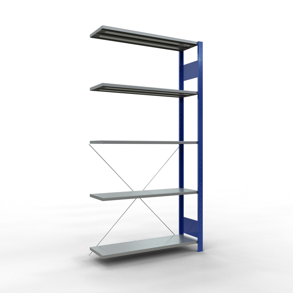 SCHULTE Fachbodenregal Stecksystem, AF, FL 150 kg, enzianblau/verzinkt, HxBxT 2.000 x 1.000 x 300 mm Produktabbildung: SCHULTE Fachbodenregal Stecksystem, AF, FL 150 kg, enzianblau/verzinkt, HxBxT 2.000 x 1.000 x 300 mm