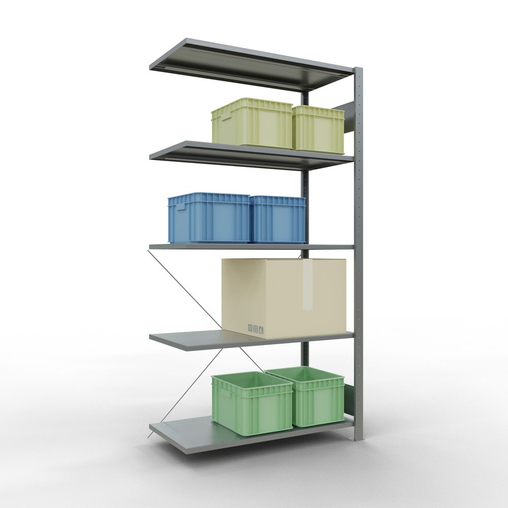 Produktabbildung Nr. 3: SCHULTE Fachbodenregal Stecksystem, AF, FL 150 kg, verzinkt, HxBxT 2.000 x 1.000 x 500 mm