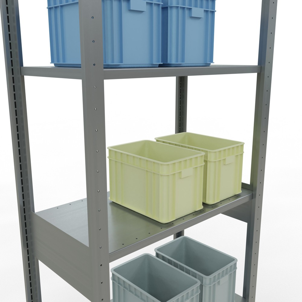 N° de l'image du produit 3 : SCHULTE Rayonnage à tablettes galvanisé, charge par tablette 150 kg, HxlxP 2 500 x 810 x 436 mm