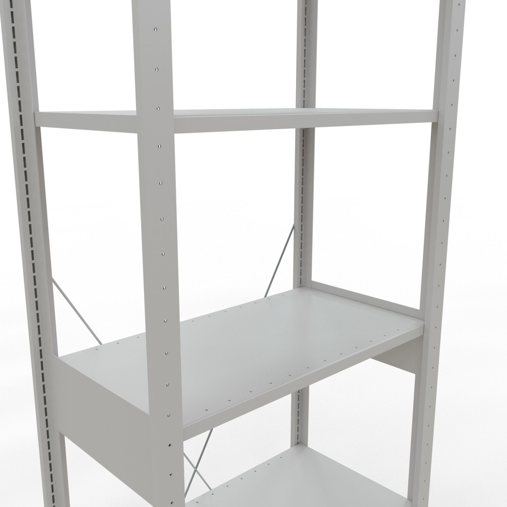 N° de l'image du produit 5 : SCHULTE Rayonnage à tablettes gris clair, charge par tablette 150 kg, HxlxP 2 500 x 810 x 436 mm