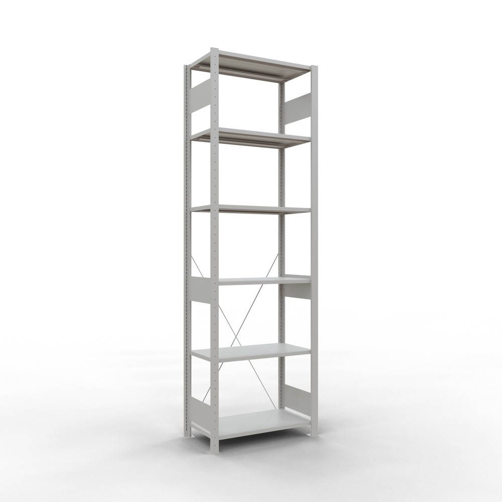 Illustration du produit: SCHULTE Rayonnage à tablettes gris clair, charge par tablette 150 kg, HxlxP 2 500 x 810 x 436 mm