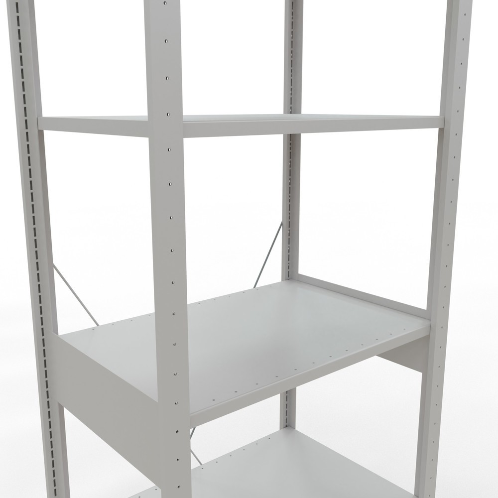 N° de l'image du produit 5 : SCHULTE Rayonnage à tablettes gris clair, charge par tablette 150 kg, HxlxP 2 500 x 810 x 536 mm