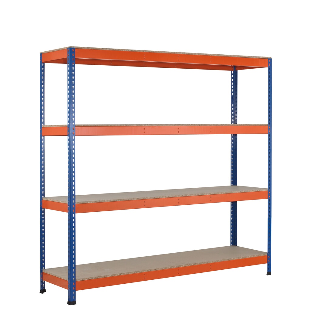 SCHULTE Weitspannregal, mit Spanplatten, GF, HxBxT 2.438 x 1.536 x 468 mm Produktabbildung: SCHULTE Weitspannregal, mit Spanplatten, GF, HxBxT 2.438 x 1.536 x 468 mm